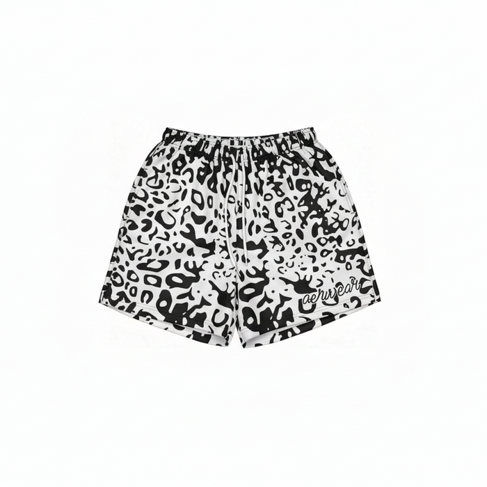 White Cheetah Shorts